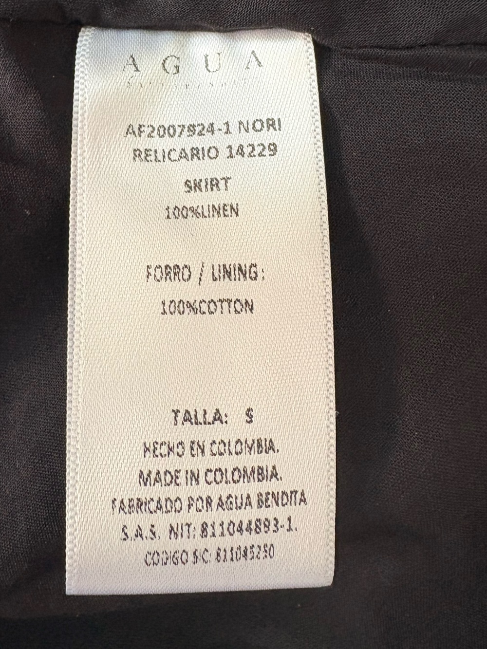 Agua by Agua Bendita Nori Relicario Embroidered Linen Mini Skirt NWT Sz S - Picture 14 of 15